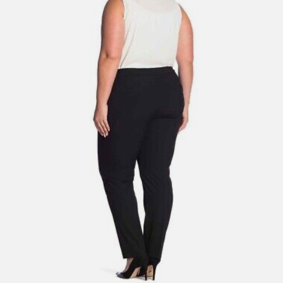 Halogen Taylor Fit Black Slim Leg Business Work dressy Pants Plus Size 20 NWT - Picture 2 of 9